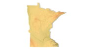 Minnesota 3D terrain map STL for 3D printing