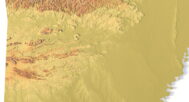 Arizona topographic map STL for CNC carving