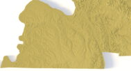 Kentucky topographic map STL for CNC carving