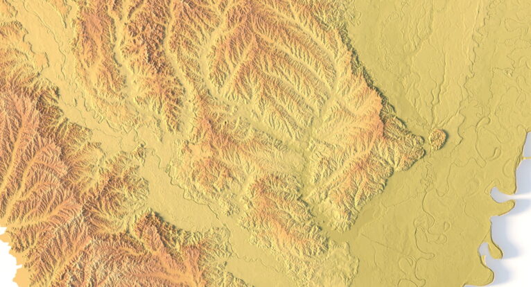 Louisiana topographic map STL for CNC carving