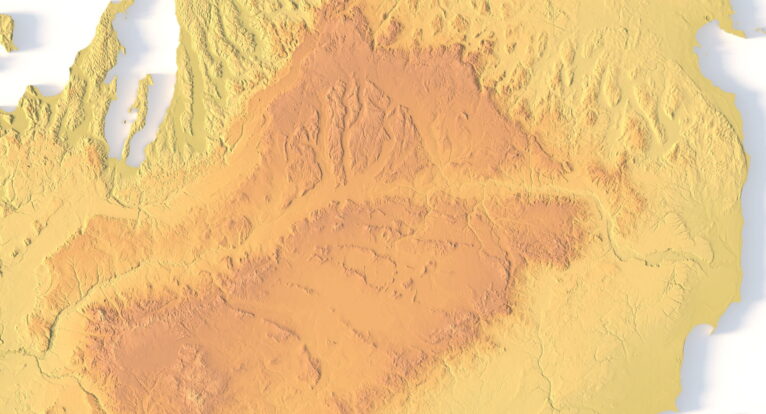 Michigan topographic map STL for CNC carving
