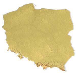 STL file of Poland map for CNC and 3D printing