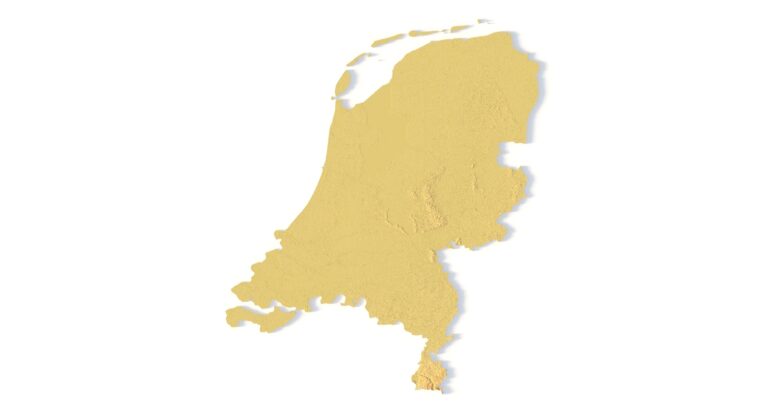 STL file of Netherlands map for CNC and 3D printing
