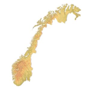 STL file of Norway map for CNC and 3D printing