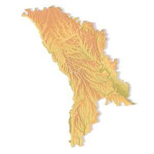 STL file of Moldova map for CNC and 3D printing