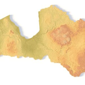 STL file of Latvia map for CNC and 3D printing