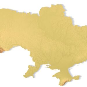 STL file of Ukraine map for CNC and 3D printing