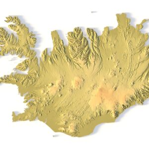 STL file of Iceland map for CNC and 3D printing