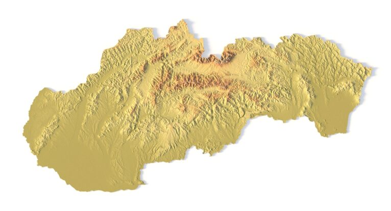 STL file of Slovakia map for CNC and 3D printing