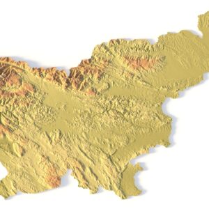 STL file of Slovenia map for CNC and 3D printing