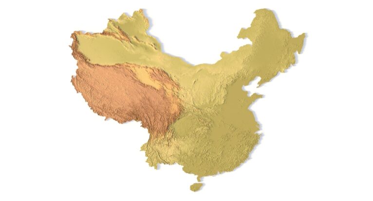 STL file of China map for CNC and 3D printing