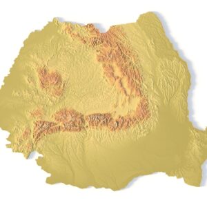 STL file of Romania map for CNC and 3D printing