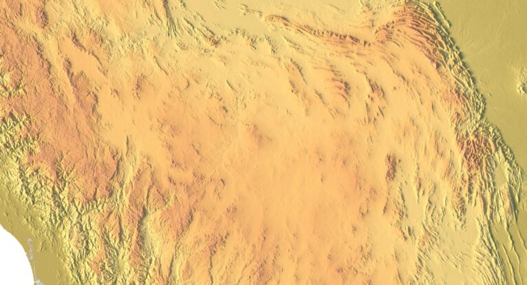 Digital elevation terrain of Mexico in STL format