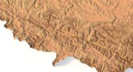 Digital elevation terrain of China in STL format