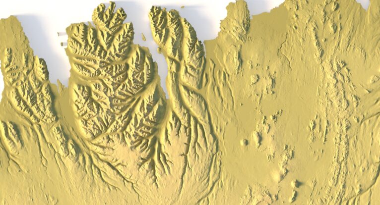 Digital elevation terrain of Iceland in STL format