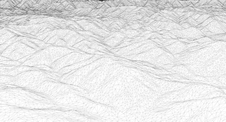 Wireframe view of the Slovakia STL terrain model