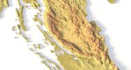 Digital elevation terrain of Croatia in STL format