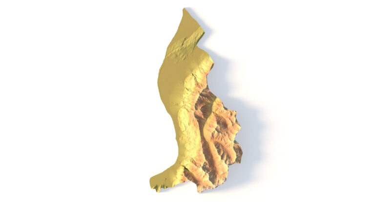 Liechtenstein Alpine terrain STL for 3D printing
