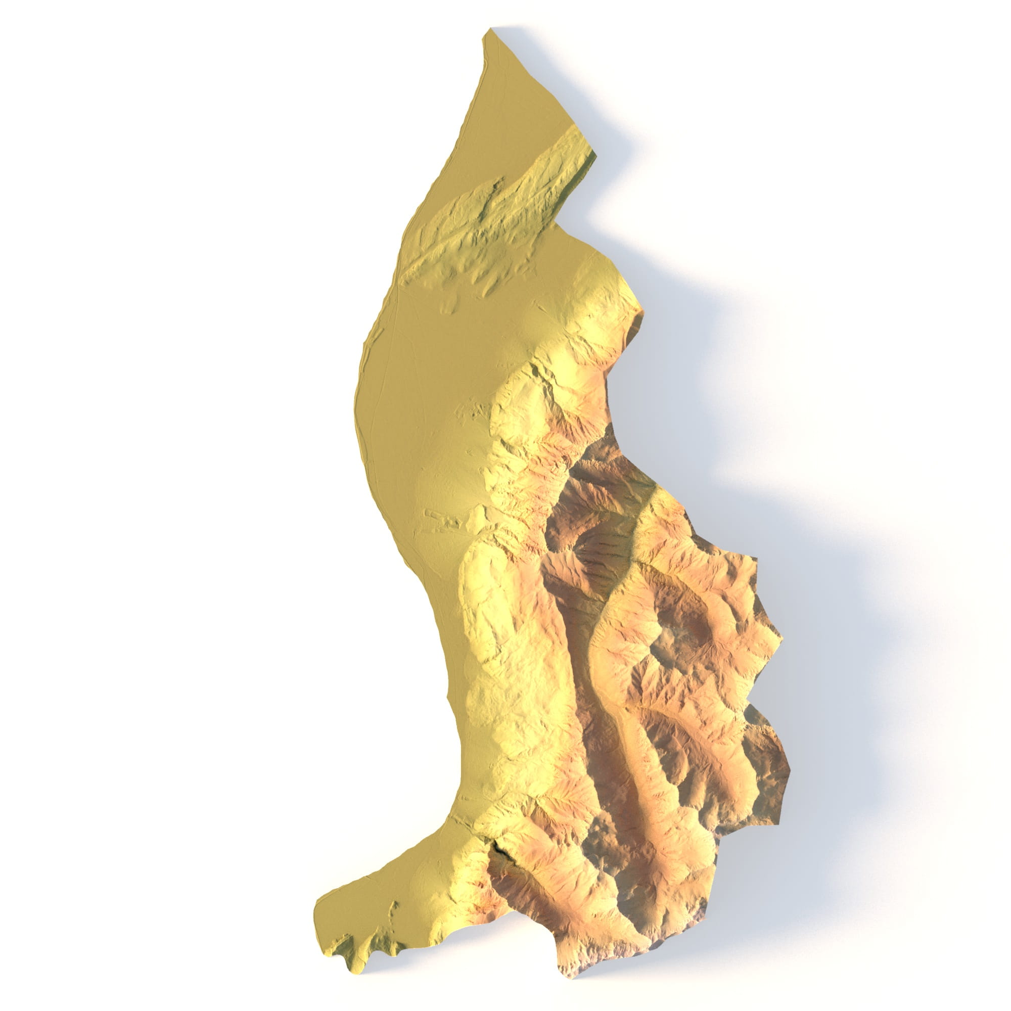 Liechtenstein Topographic Map STL 3D Terrain Model Liechtenstein topographic map STL 3D terrain model
