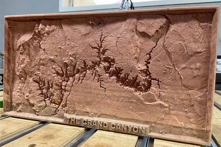 3D natural wood map