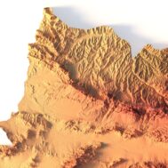 Topographic map Afghanistan