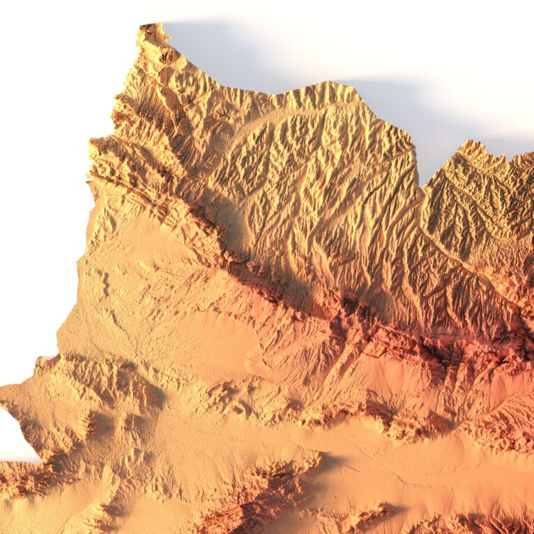 Topographic map Afghanistan