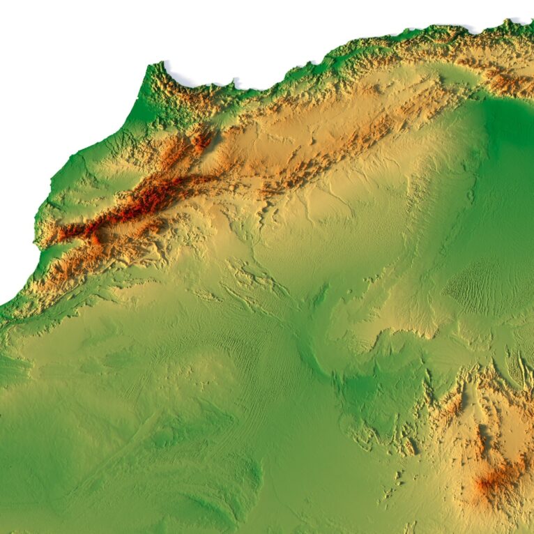 Africa 3D elevation model