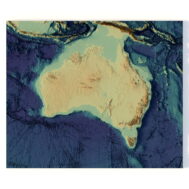 A high-precision 3D model of Australia’s terrain showcasing elevation and landform details.