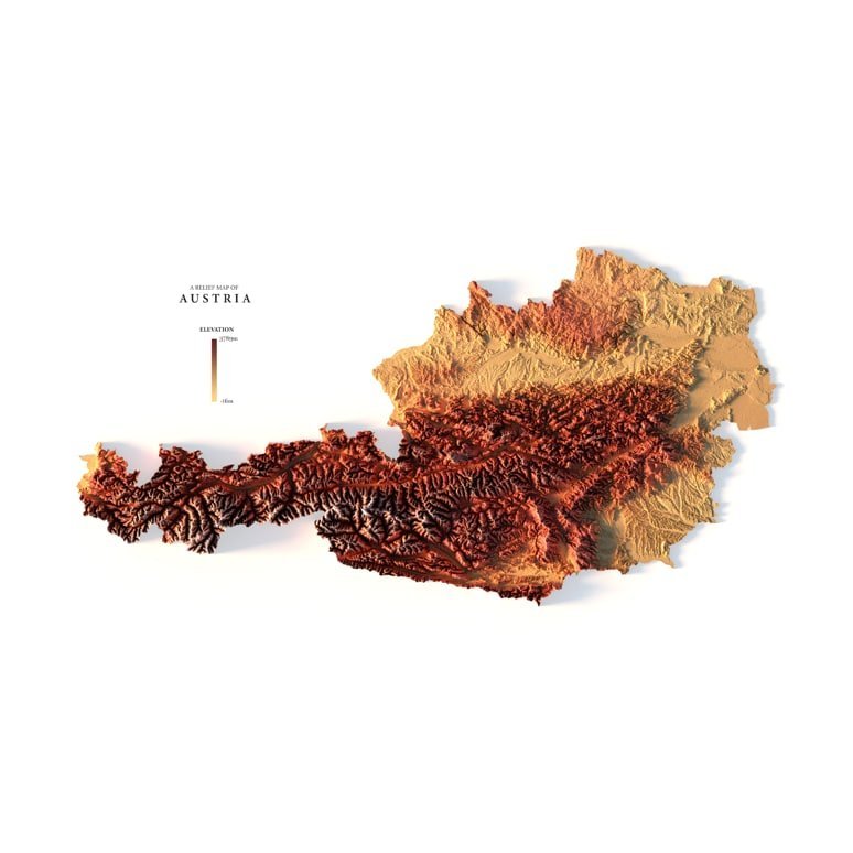 Austria maps 3d Austria maps 3d