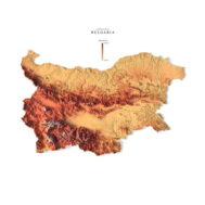 Relief map of Bulgaria