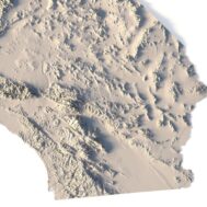 State of California 3D map