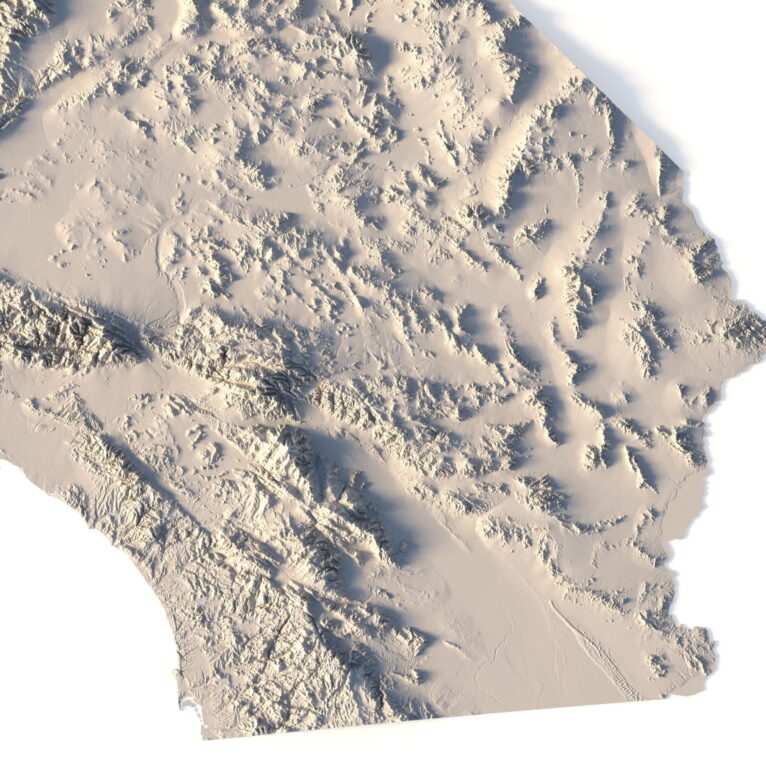 State of California 3D map