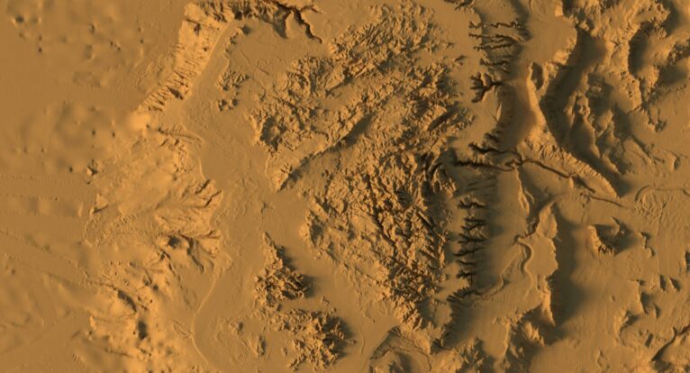 Corsica and Sardinia 3D elevation model