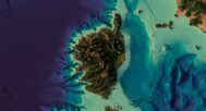 Map of Corsica and Sardinia