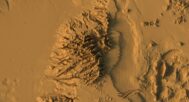 Topographic map Corsica and Sardinia