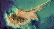 Cyprus relief map