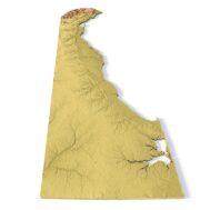State of Delaware relief map
