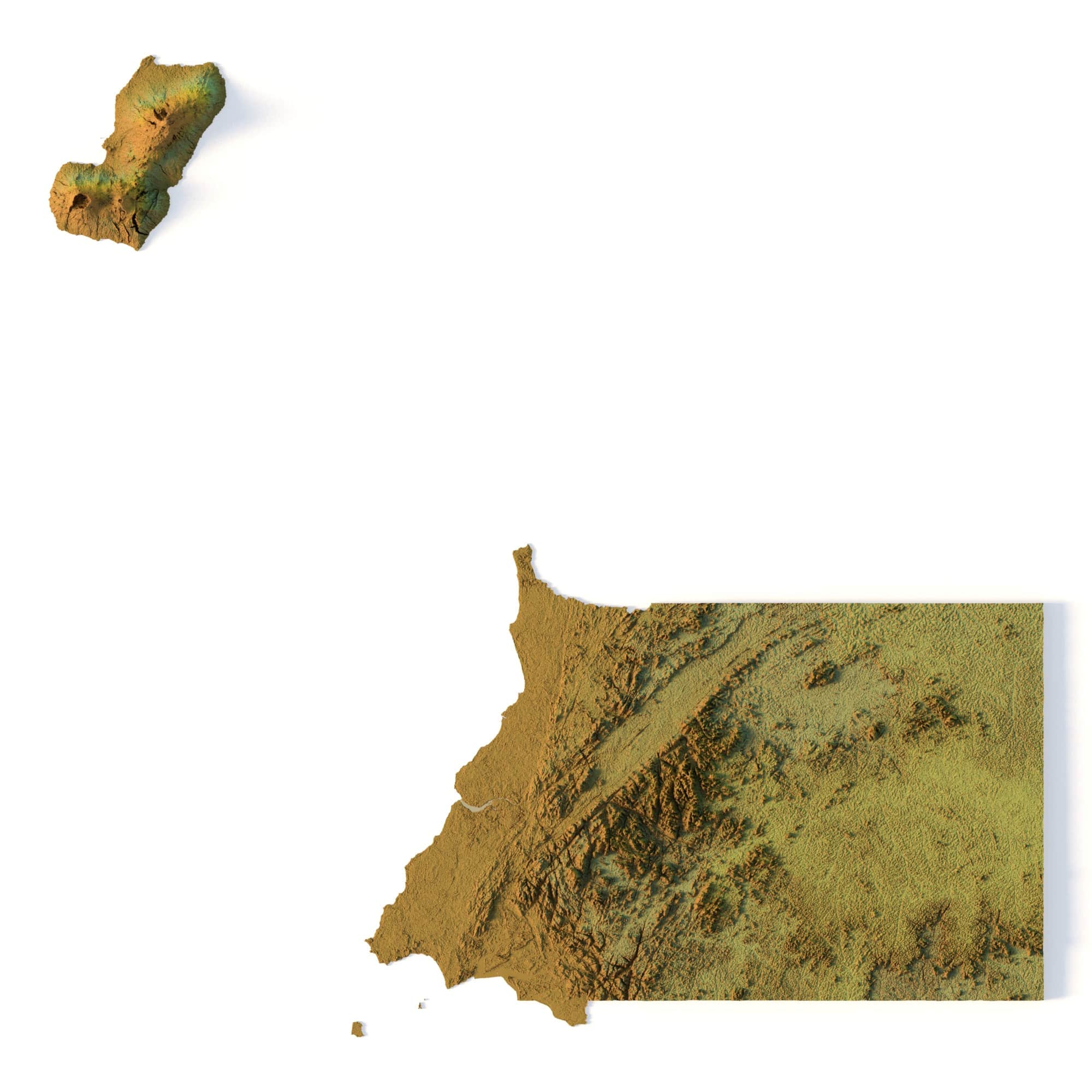 Equatorial-Guinea STL model Equatorial-Guinea STL model