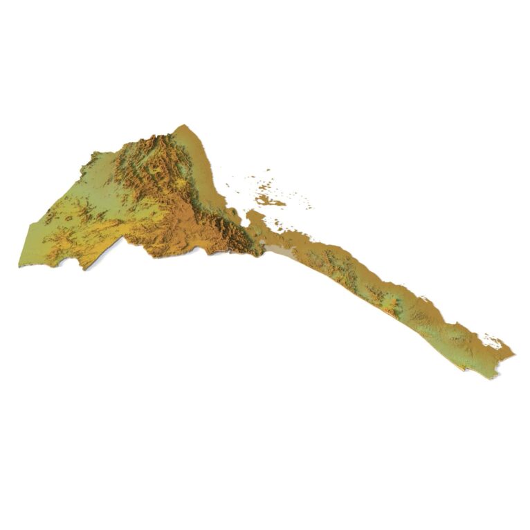 Eritrea relief map