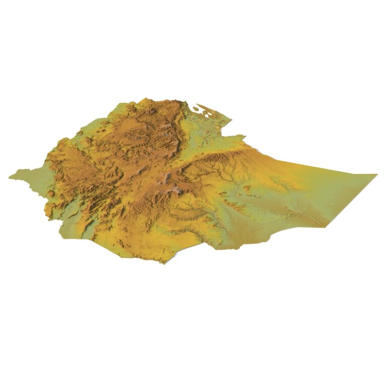 Ethiopia relief map