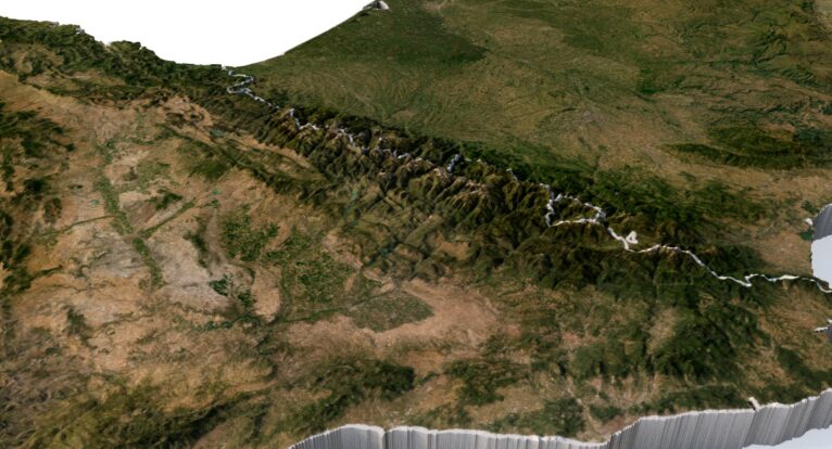 High-quality render of the 3D Europe map suitable for large-format print