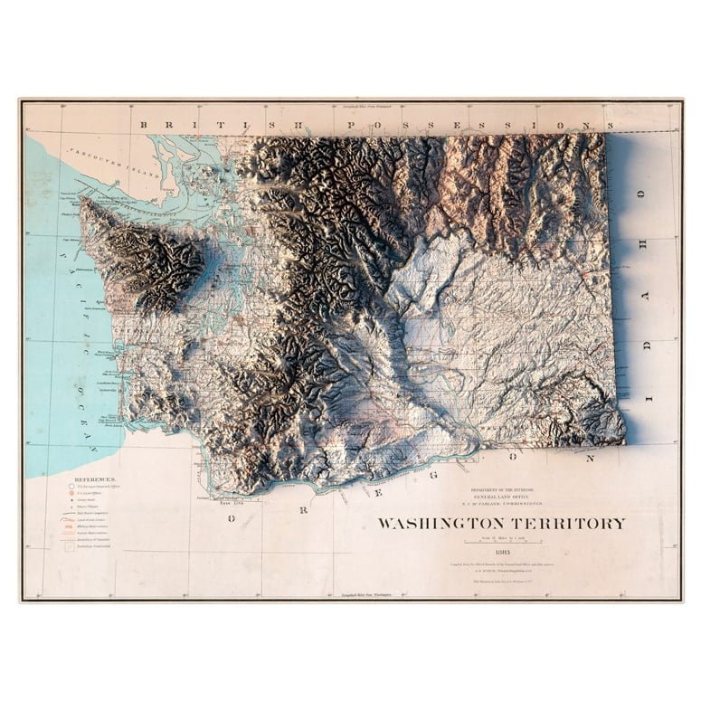 High-resolution-relief-map-of-state-of-Washington-in-PSD-format-min Relief map of state of Washington