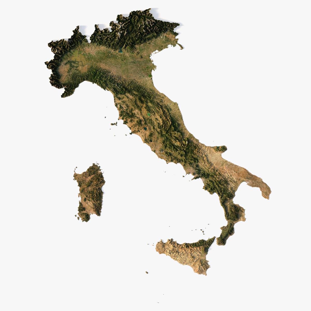 Italy terrain 3D model Italy terrain 3D model