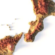Topographic map Italy