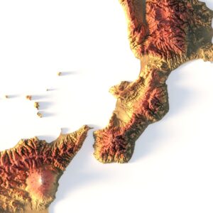 Topographic map Italy