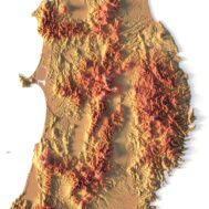 Topographic map Japan