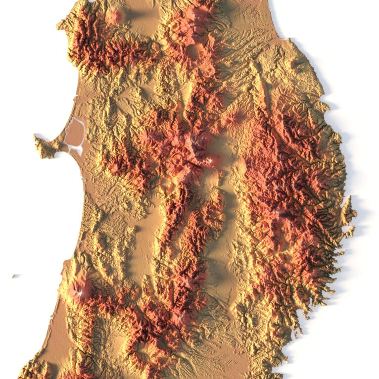 Topographic map Japan