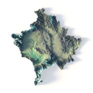 Kosovo relief map