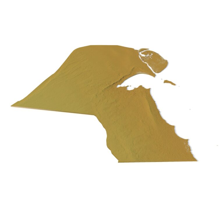 Kuwait relief map