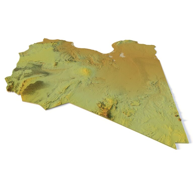 Libya relief map